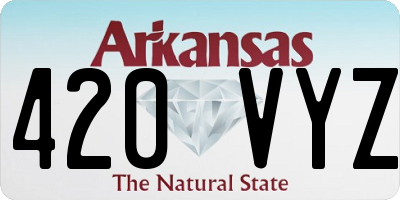 AR license plate 420VYZ