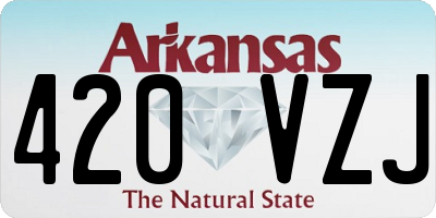 AR license plate 420VZJ