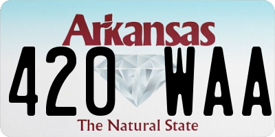 AR license plate 420WAA