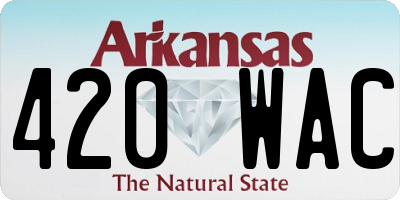 AR license plate 420WAC