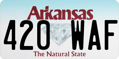 AR license plate 420WAF