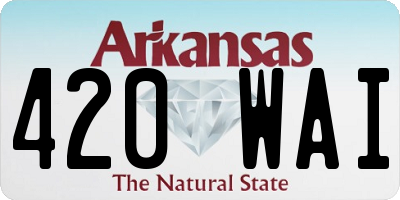 AR license plate 420WAI
