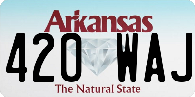 AR license plate 420WAJ