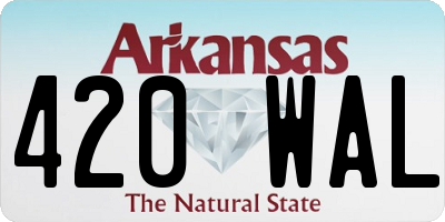 AR license plate 420WAL