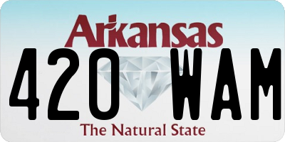 AR license plate 420WAM