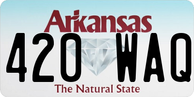 AR license plate 420WAQ