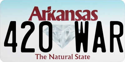 AR license plate 420WAR