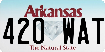 AR license plate 420WAT