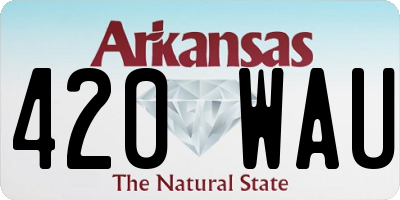 AR license plate 420WAU