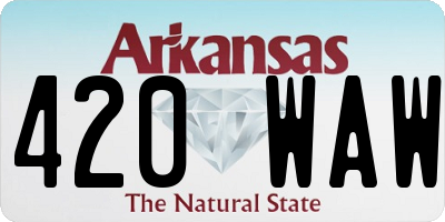AR license plate 420WAW