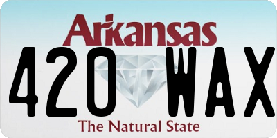 AR license plate 420WAX