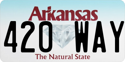 AR license plate 420WAY