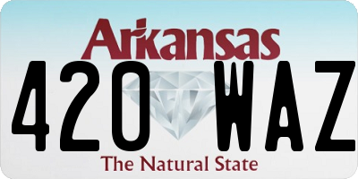 AR license plate 420WAZ