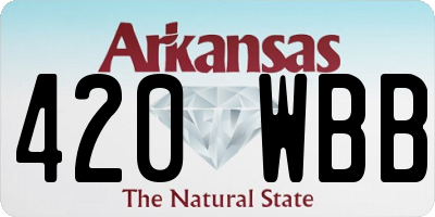 AR license plate 420WBB
