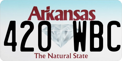 AR license plate 420WBC
