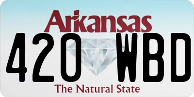 AR license plate 420WBD