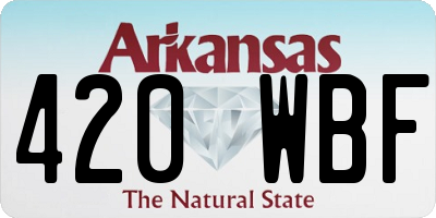 AR license plate 420WBF
