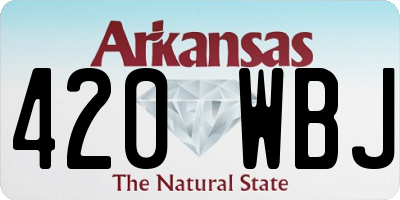 AR license plate 420WBJ