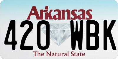 AR license plate 420WBK
