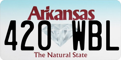 AR license plate 420WBL