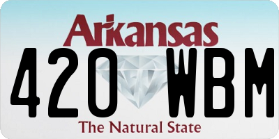 AR license plate 420WBM