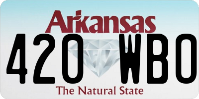 AR license plate 420WBO