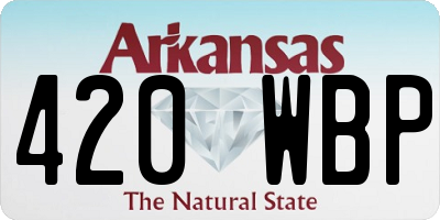 AR license plate 420WBP