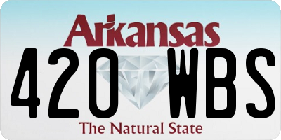 AR license plate 420WBS