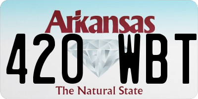 AR license plate 420WBT