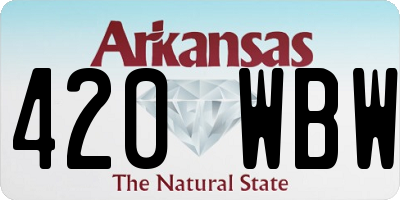 AR license plate 420WBW