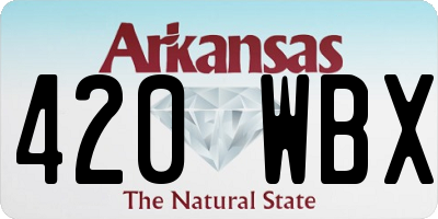 AR license plate 420WBX