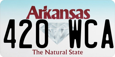AR license plate 420WCA