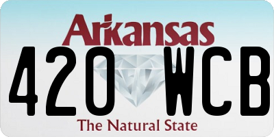 AR license plate 420WCB