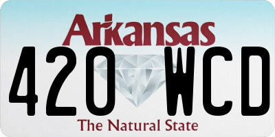 AR license plate 420WCD