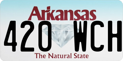 AR license plate 420WCH