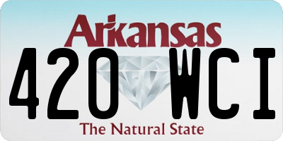 AR license plate 420WCI