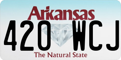 AR license plate 420WCJ