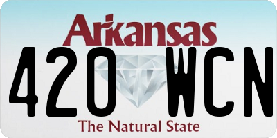 AR license plate 420WCN