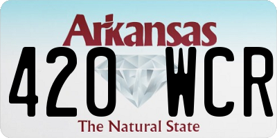 AR license plate 420WCR
