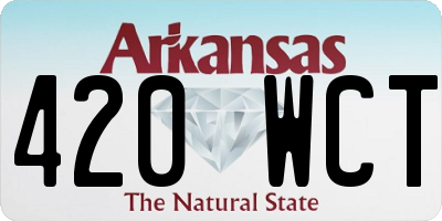 AR license plate 420WCT