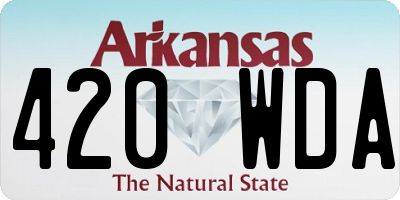 AR license plate 420WDA