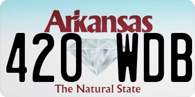 AR license plate 420WDB