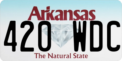 AR license plate 420WDC