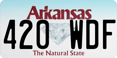 AR license plate 420WDF