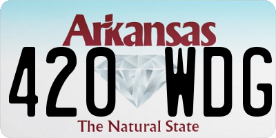 AR license plate 420WDG