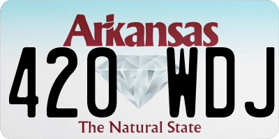 AR license plate 420WDJ