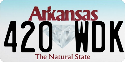 AR license plate 420WDK