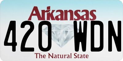 AR license plate 420WDN