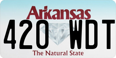 AR license plate 420WDT