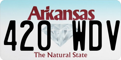 AR license plate 420WDV